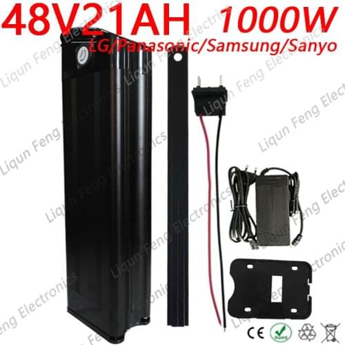 48V 1000W Battery 48V 21AH Electric Bicycle Battery 48V 20AH 21AH Lithium Battery Use Panasonic /Sanyo/Samsung/LG Cell Free Duty