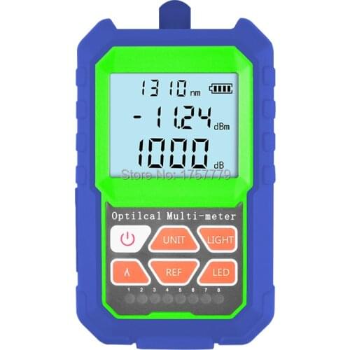 2 in 1 Mini Optical Power Meter with RJ45 Test Fiber Tester 6 Wavelengths