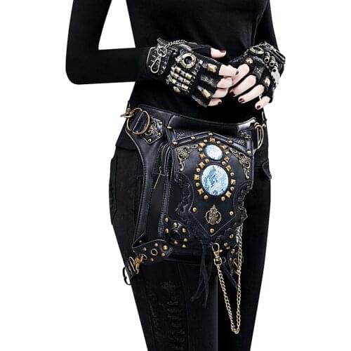 Fashion Multifunction Motorcycle Drop Leg Bag Leather Motorcycle Bag Outdoor Men Casual Waist Pack Fanny Pack Moto & Biker Bags