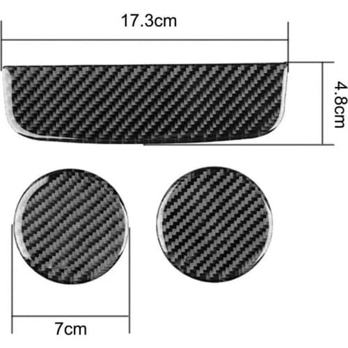 Cup Sticker Self-adhesive Anti-dust Carbon Fiber Waterproof Car Interior Cup Trim Sticker for Ford Mustang 2015-19
