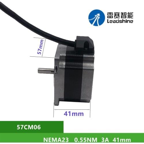 NEMA23 Leadshine 57CM06 0.55Nm 3A 2 phase Shaft Diameter 6.35mm