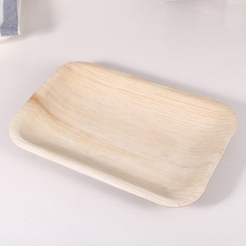 10PCS 8 Inches Frond Disposable Plate Party Plates Party Service Tray Dessert Dishes Plates for Wedding Birthday Picnic