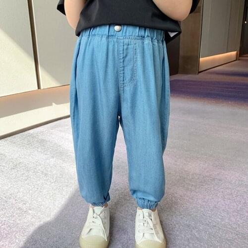 2021 Autumn Spring Baby Boys Cartoon Jeans Pants Kids Clothes Cotton Casual Children Trousers Denim Boys Clothes 1 2 3 4 5 Year