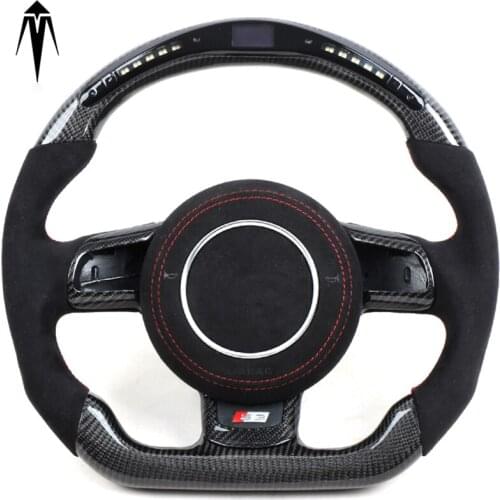 For Aud i 2009-2015 TTS R8 TT S3 Custom Alcantara carbon fiber steering wheelracing wheel convertible