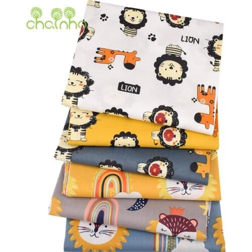 Printed Twill Cotton Satin Fabric,The Lion King,Patchwork Cloth For DIY Sewing Quilting Baby&Childs Bedclothes Material