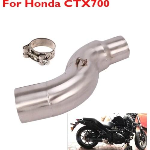 Motorcycle Slip on Exhaust Connecting Link Pipe Middle Mid Connection Section Tube for Honda CTX700