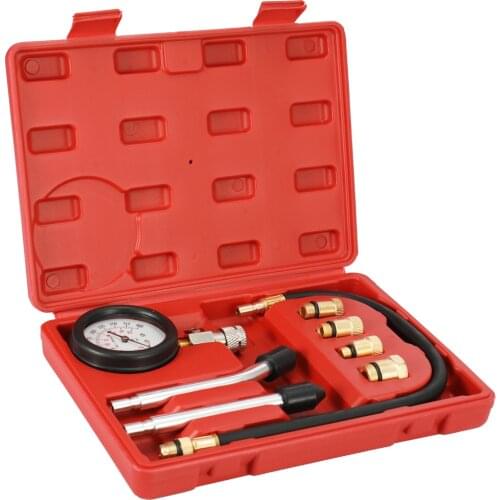 Gasoline Engine Compression Tester Auto Petrol Gas Engine Cylinder Automobile Pressure Gauge Tester Automotive Test Kit 0-300psi