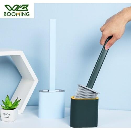WBBOOMING Cleaning Brushes Closetool Cleaning Tool Wall-mounted Plastic Brushes Bathroom Toilet Cleaning Tools 4 Nordic Colors