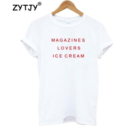 Magazines Lovers Ice Cream red Print Women Tshirt Cotton Funny t Shirt For Lady Girl Top Tee Hipster Tumblr Drop Ship HH-133