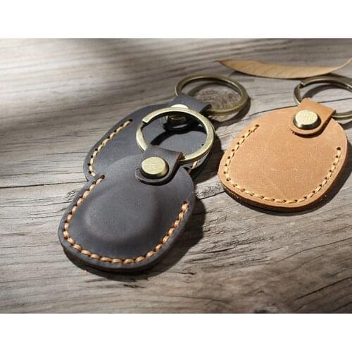 1PCS 125Khz RFID T5577 13.56Mhz UID/CUID Writable Access Control Leather Metal Tags Token Keyfob Keychain ID EM4305 5200