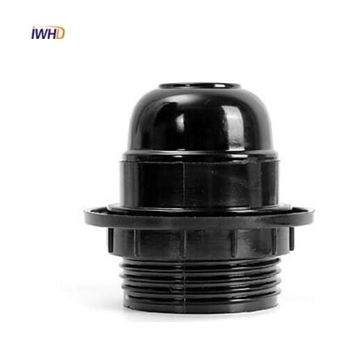IWHD 10pcs E27 Lamp Socket Plastic Light Holder Base Bulb Socket E27 Lamp Fitting Socket Screw Bulbs Retro Pendant Lamp Holder
