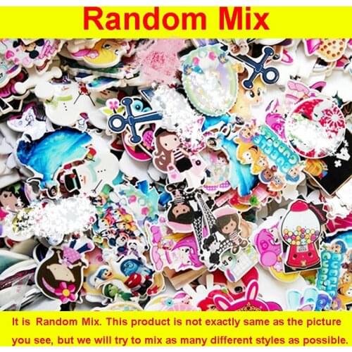 100 pieces Mixed Assorted Cartoon Character Planar Resin Flatback DIY Crafts Flatback Resins for Home Decoration Accessories
