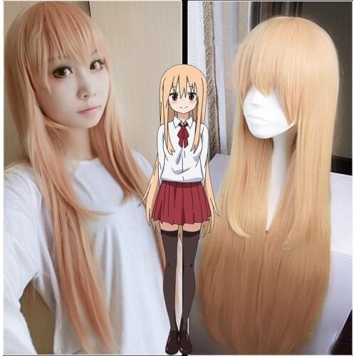 100cm HIMOUTO! UMARU-CHAN Cosplay Wig UMARU DOMA Costume Play Wigs For Women Halloween costume hair free shipping