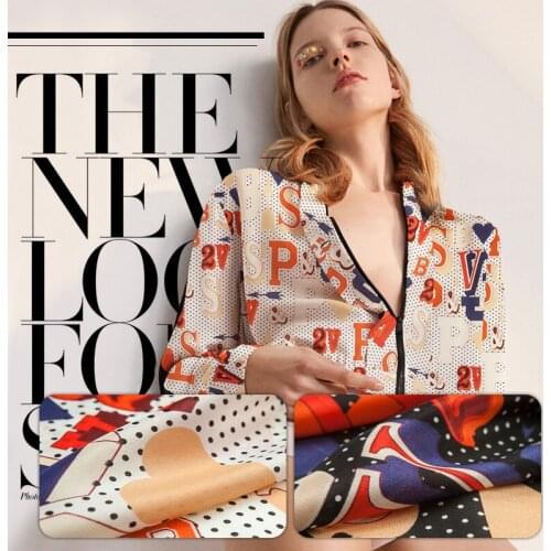 112 cm printed silk fabric 12 mm crepe de chine silk fabric meter summer shirt dress childrens fabric wholesale silk cloth