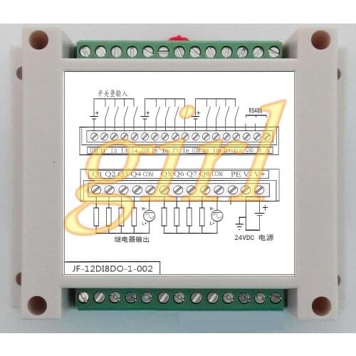 12 way switch quantity input 8 relay / isolation RS485 support configuration MODBUS-RTU JF