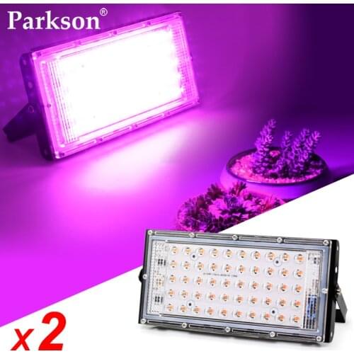 2Pcs/lot LED Plant Grow Light Lamp 50W 220V Full Spectrum Greenhouse Plant Hydroponic Plant Spotlight LED Plant Floodlight