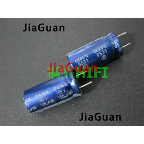 20pcs NEW ELNA RE3 100V100UF 10X20MM audio electrolytic capacitor 100uF/100V blue robe re3 100UF 100V