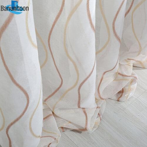 2019 Special Offer Real Curtains Modern Simple Curtain For Window Treatments Sheer Balcony Tulle For Bedroom Yarn Drapes Sm-187