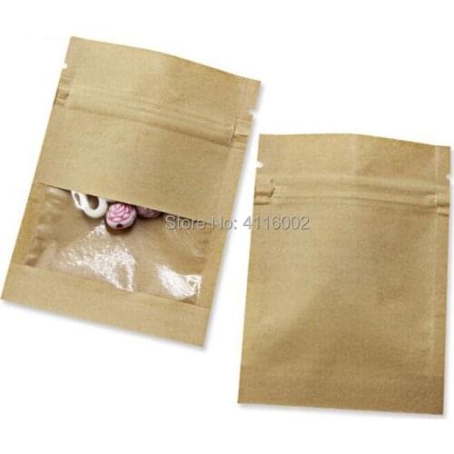 3000pcs 7*9cm Thickened 300micron Open Window Kraft Paper Bag Powder Seasoning Sugar Tea bags