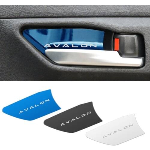4pcs stainless steel car interior door handle ornament sticker for Toyota Avalon Accessories Car Styling
