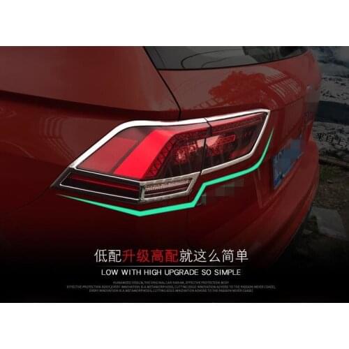4 Pcs Brand New ABS Chrome Car Rear Fog Light Headlight Lamp Cover Trims For Volkswagen Tiguan L 2017 Car Styling Accessories
