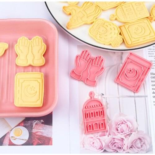 6 Pcs Ramadan Decoration Cookie Cutters Set Eid Mubarak Element Biscuit DIY Mold Cake Baking Tools Islamic Muslim Decor R7UB