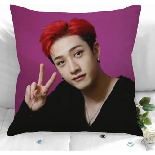 Bang Chan Pillow Cover Bedroom Home Office Decorative Pillowcase Square Zipper Pillow Cases Satin Soft