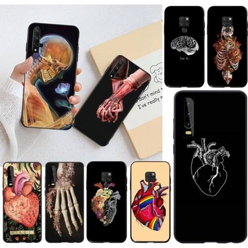 CUTEWANAN Medical Human Organs Brain Shell Phone Case for Huawei P40 P30 P20 lite Pro Mate 30 20 Pro P Smart 2020 prime