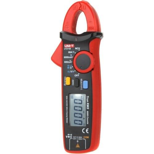UNI-T UT211B Digital Clamp Multimeter AC DC 60A Current NCV Test Best Accuracy 20mA Zero Mode Cap Diode Ohm