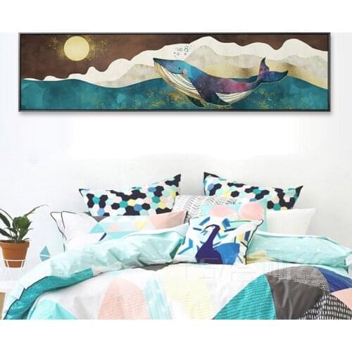 EECAMAIL New Childrens Room Diamond Painting Bedroom Diamond Embroidery 2018 New Nordic Whale Anime Cartoon Cross Stitch Diamon