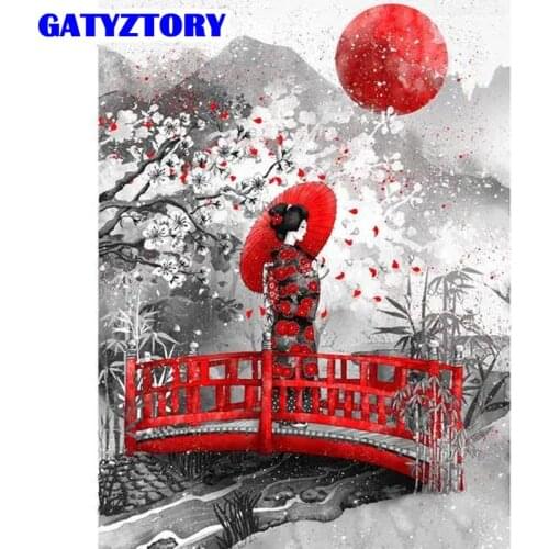 GATYZTORY Painting By Numbers Figure Girl Handpainted Abstract Kits Drawing On Canvas Paint By Numbers Picture Art Gift Home Dec