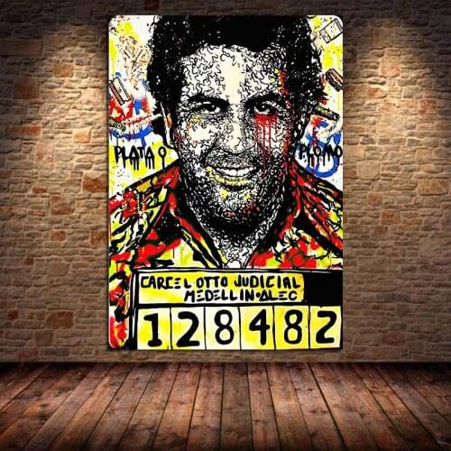 Graffiti Pablo Escobar Canvas Painting Posters and Prints Wall Art Home Decorative for Living Room Bedroom Cuadros Unframed