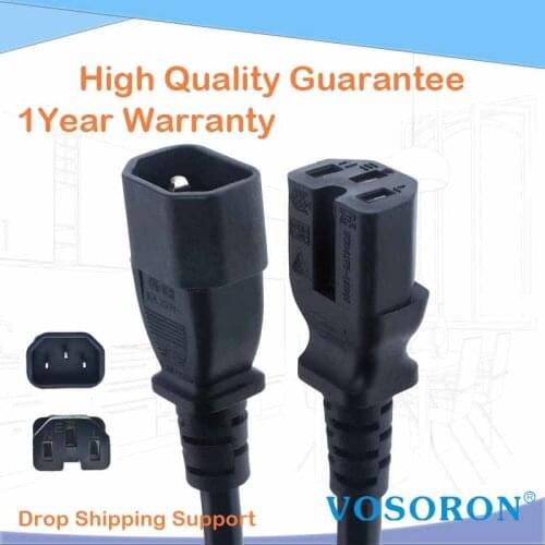 16A 250V extension cable IEC 60320 C14 to C15 power cord 3*1.5mm wire 150cm lenght,C14 to C15 APC cables