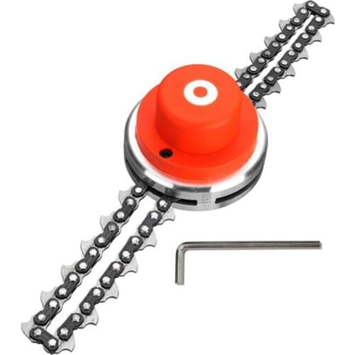 JUSTINLAU M10 Trimmer Head Coil Chain Brush Cutter Garden Grass Trimmer Head Upgraded with Thickening Chain for Lawn Mower