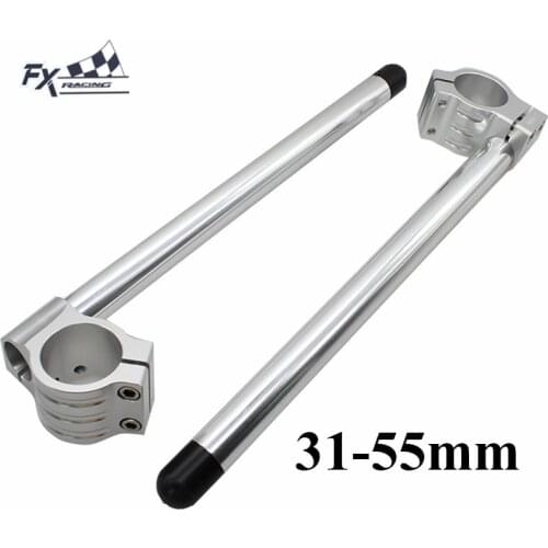 CNC Motorcycle Clip On Ones Clipon 31 33 35 36 37 38 39 41 43 45 46 48 50 51 52 53 54 55mm Handlebar Fork Clamp Handle Bar