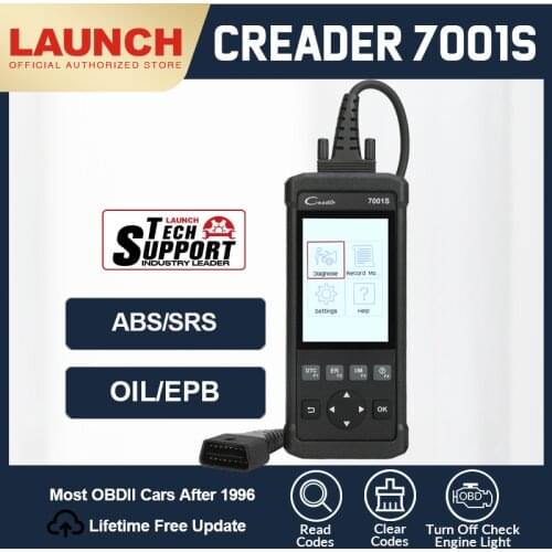 LAUNCH CReader 7001S Full OBD2 Scanner Scan Tool DIY Auto Code Reader CR7001S Diagnostics Tool as CR8001 Oil EPB Reset ABS SRS