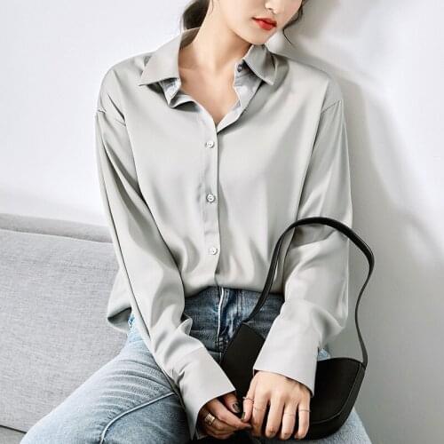 LFFMHMT Womens Satin Shirts