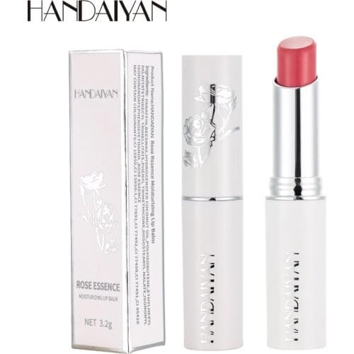 HANDAIYAN 8 Colors Matte Liquid Lipstick Moisturizing Natural Rose Essence Lip Gloss Waterproof Makeup Nude Lip Balm Cosmetics