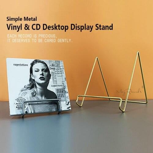 Metal Desktop Display Stand Storage Shelf For CD LP Vinyl Record EP