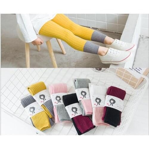 Girl Socks 2018 Autumn Spring New Hot Sale 1 2 3 4 5 6 7 8 Years Children Pantyhose 100% Cotton Mix Color Kids Baby Girls Socks