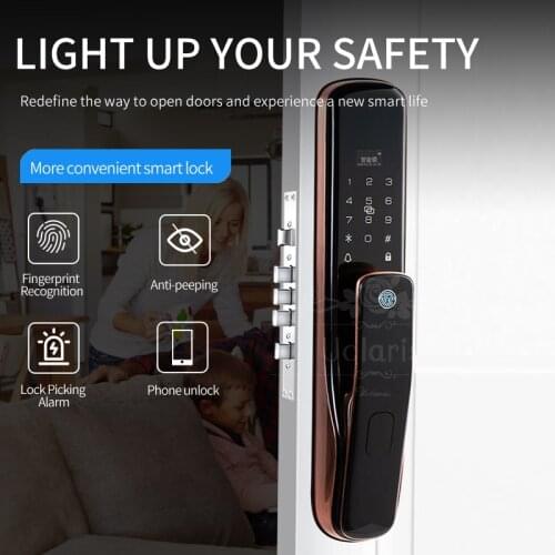 2021 New Uclaris X7 Mirror Surface Fingerprint Smart Lock Safe Smart Home Door Lock Intelligent Biometric Fingerprint Locks