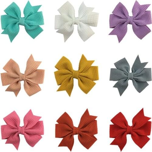 Wholesale 3.5"Hair Bows Clips fabric Hair Bows Alligator Clips Hair Accessories for Baby Girls Infants Toddlers Kids H0519B