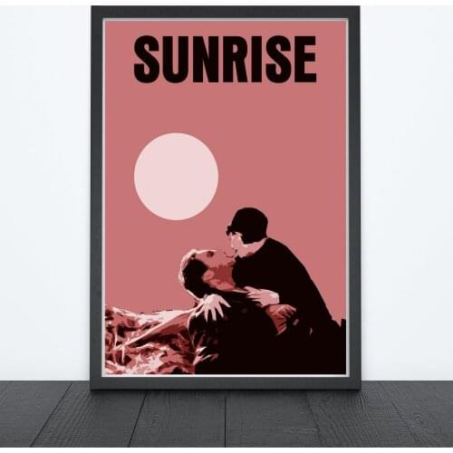 Sunrise - A Song of Two Humans (1927) Poster American Silent Romantic Drama Wall Decor George O'Brien Janet Gaynor Art Gift