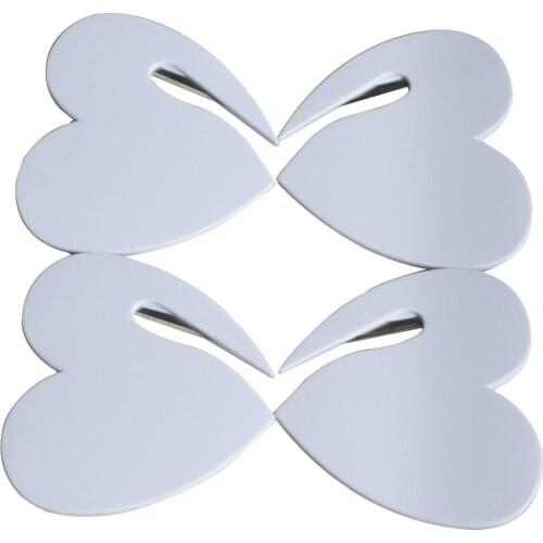 20Pcs/Pack Plastic Miny Envelope Kife Mail Opener Office Accessories Safety Paper Guarded Cutter Blade Heart-shape