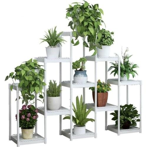 Flower shelf multi-storey indoor special balcony terrace flower stand multi-pot rack plastic window frame rack