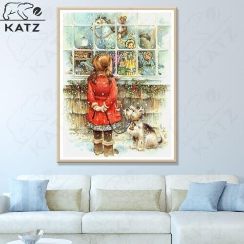 Russian Pastoral Diamond Painting Christmas Embroidery Crossing Diy Fairy Tale Character Mosaic Cross Stitch Home Decoration