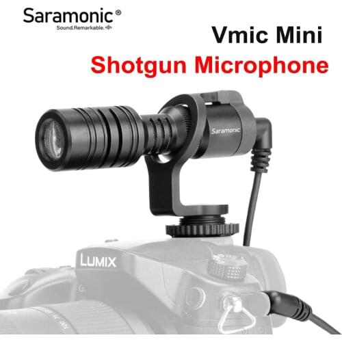 Saramonic Vmic Mini Condenser Shotgun Microphone Video Micro On-Camera for Canon Nikon iPhone Android Smartphone VS BOYA BY-MM1