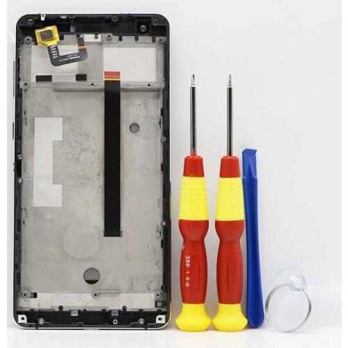 Touch Screen LCD Screen LCD Display For Ulefone Power 1 Digitizer Assembly With Frame Replacement Parts+Power volume button