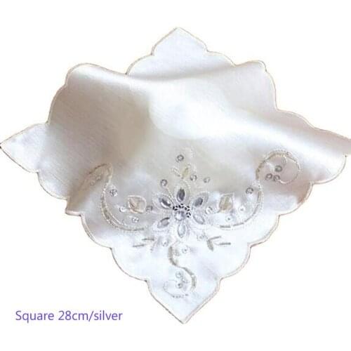 Modern Lace satin Placemat Embroidery Table place Mat cloth coffee Doily Cup tea dining Coaster mug wedding drink Pad kitchen