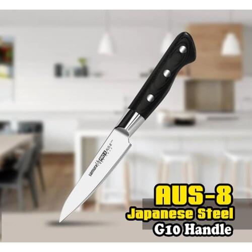 TUO CUTLERY Paring Knife - AUS-8 Japanese HC Steel Fruit Pelling Peller Kitchen Knife - Non-slip Ergonomic G10 Handle - 3.5
